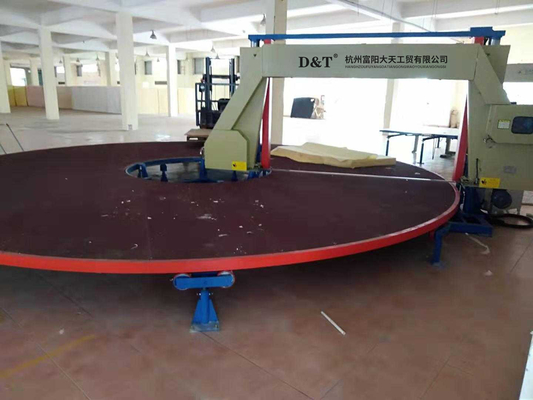 लचीले पु क्वाड्रेट फोम के लिए सर्कल क्षैतिज स्पंज काटने की मशीन