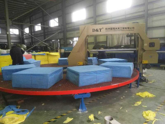 फोम ब्लॉक कटर स्पंज कैरोसेल कटिंग मशीन क्षैतिज कैरोसेल स्प्लिटिंग मशीन
