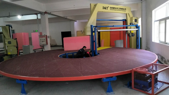 फोम ब्लॉक कटर स्पंज कैरोसेल कटिंग मशीन क्षैतिज कैरोसेल स्प्लिटिंग मशीन