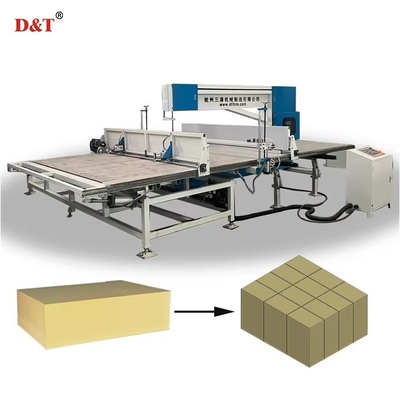 DTLQ-4L मॉडल स्वचालित ऊर्ध्वाधर कटिंग मशीन, EVA और पर्ल कॉटन के लिए, वर्क प्लेटफॉर्म और सिंगल डैम्पर के साथ